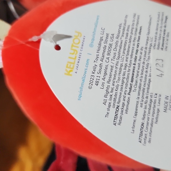 Squishmallow Georgious Crab Clip Backpack Keychain New - Picture 4 of 4